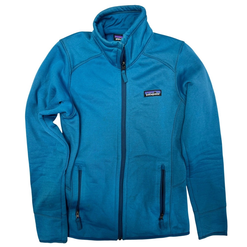 Patagonia Womens Tech Fleece Jacket Blue Full Zip Performance XS